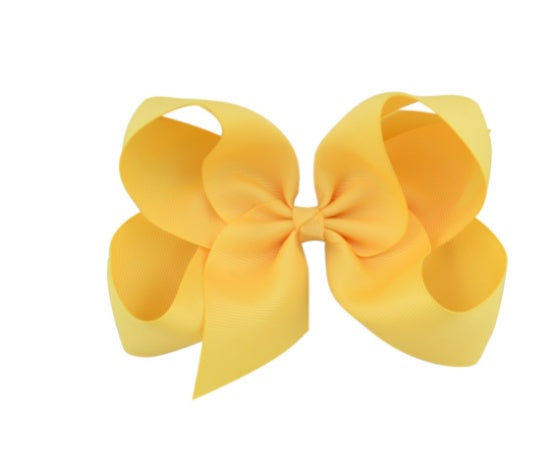 6 Inch Bow Hairpin for Children - 30 Colors, European Style