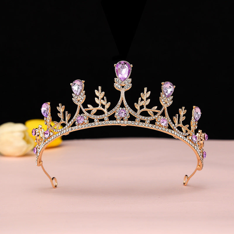 Girls' Crown Crystal Big Hair Band