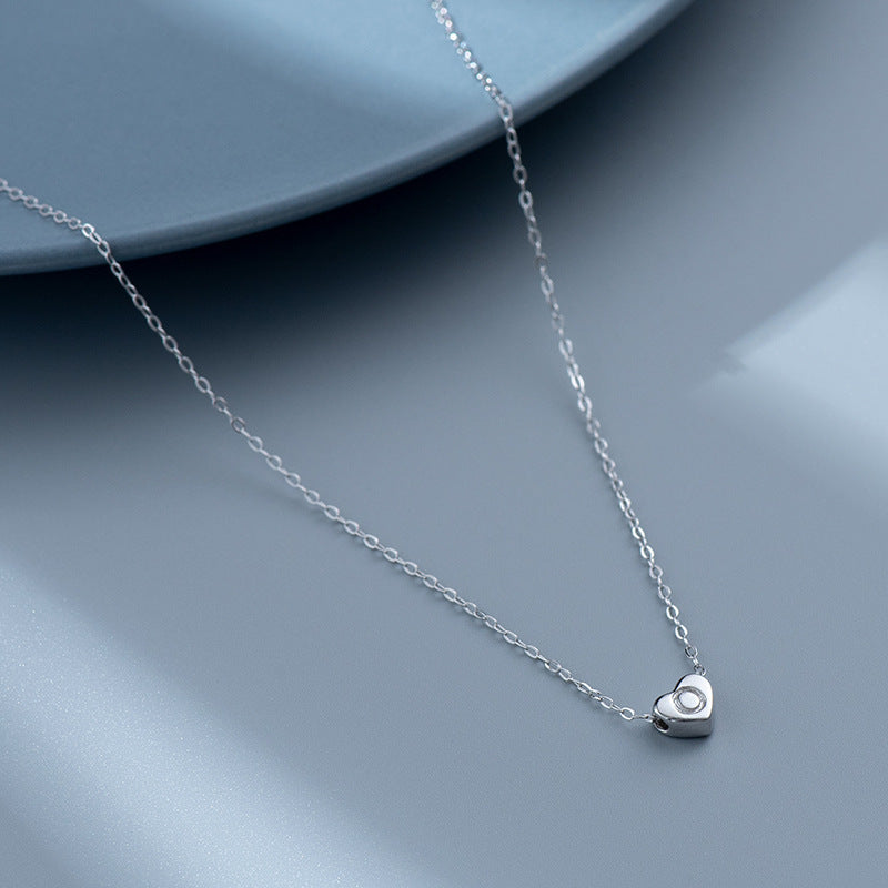 S925 Silver 26 English Letter Heart Necklace