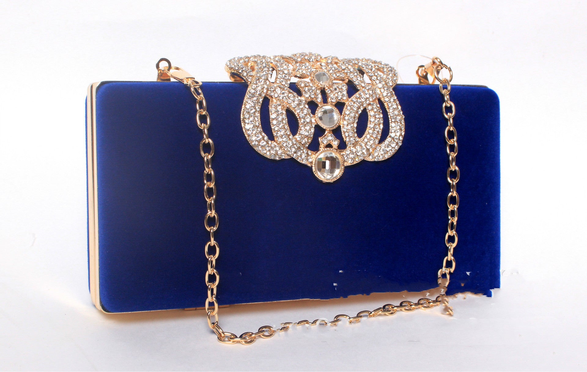 Rhinestone Crown Suede Ladies Bridal Bag