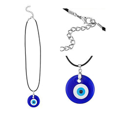 Men's And Women's Fashion Blue Devil's Eye Glass Necklace