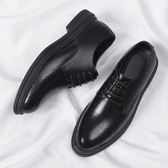 Height Increasing Insole Breathable Calf Leather Shoes