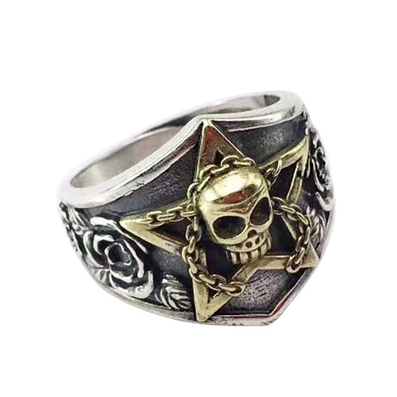 Skull Ring Men's Dominant Retro Style