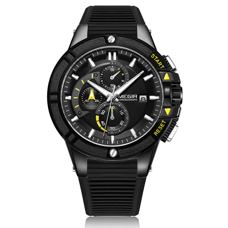 Fashion Leisure Sports Outdoor Calendar Chronograph Watch Men's Quartz Watch