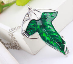 Leaf Brooch Necklace Dual Purpose Pendant Accessory