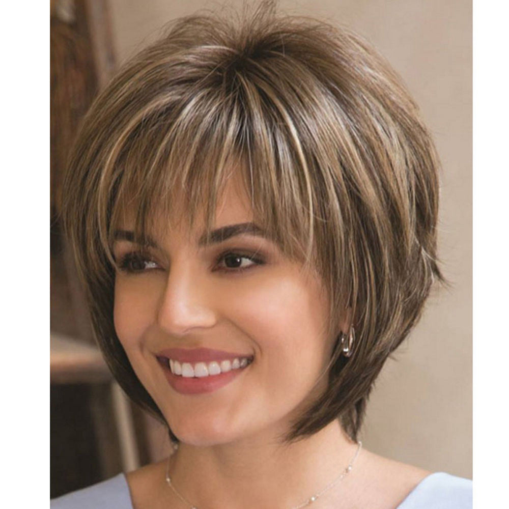 Women's Fashion Realistic High-temperature Fiber Micro-volume Short Hair Wig