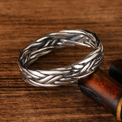 Silver Craft Double-knit Personalized Couple Ring