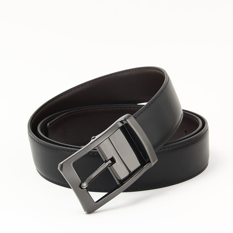 Microfiber Pin Buckle Belt Men's All-match Casual Cowhide Belt