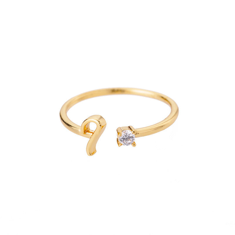 Letters Ring 26 Letters AZ Gold 18K Gold Plated Ring