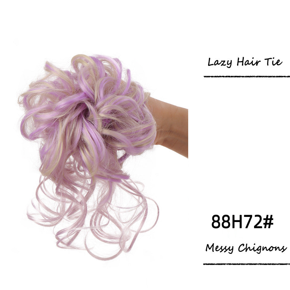 Women's Hair Band Long Beard Curly Hair Natural & Fluffy Lazy Updo Hair Chemical Fiber