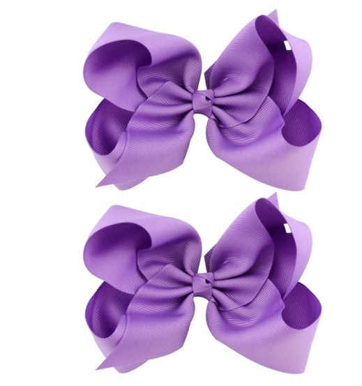 6 Inch Bow Hairpin for Children - 30 Colors, European Style