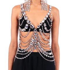 Jewelry Multi-layer Rhinestone Body Chain Exaggerated