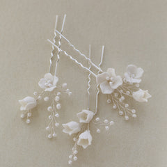 Ceramic Flower Combination Niche Bridal Headwear