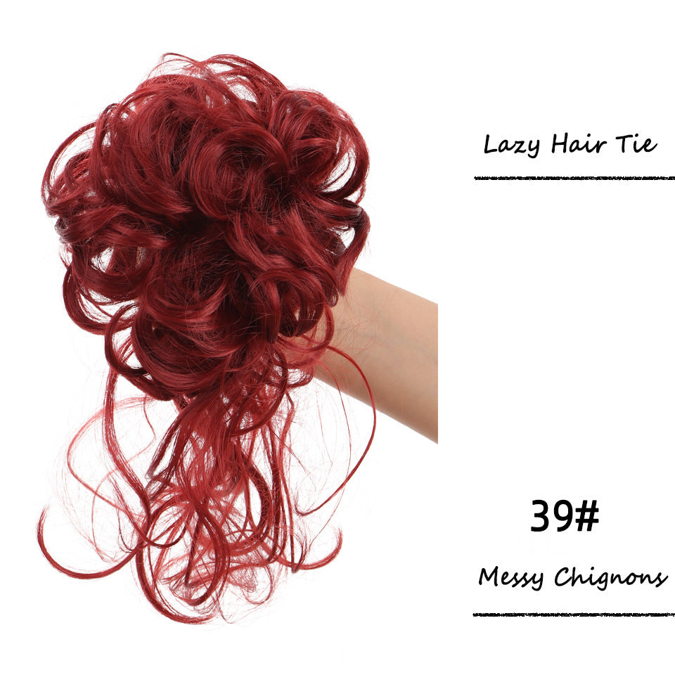 Women's Hair Band Long Beard Curly Hair Natural & Fluffy Lazy Updo Hair Chemical Fiber