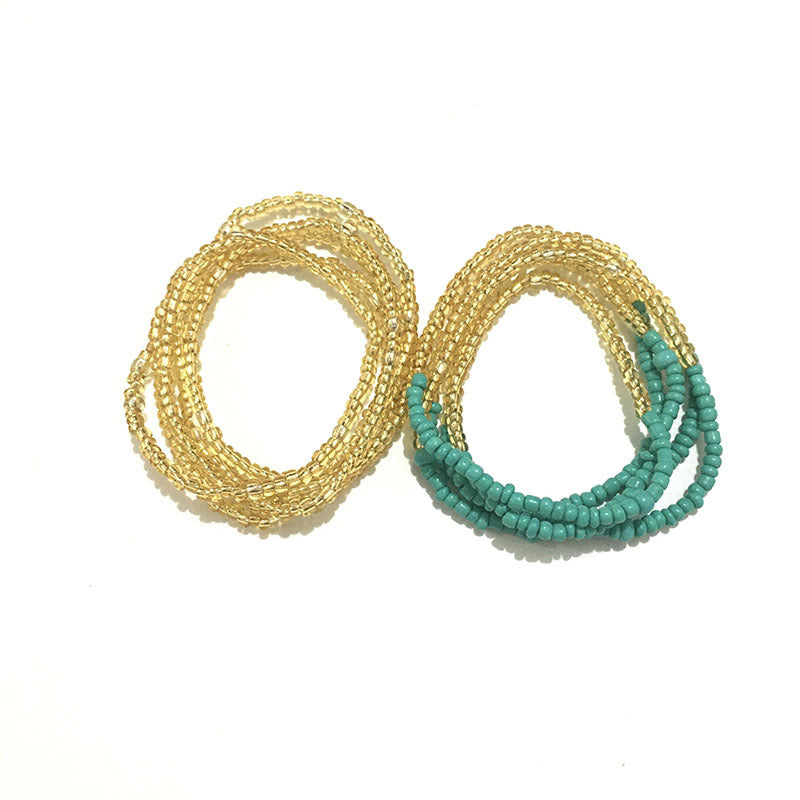 Multi-layer Handmade Color Bead Beach Chain