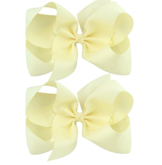 6 Inch Bow Hairpin for Children - 30 Colors, European Style