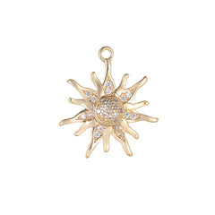 Micro-inlaid Zircon Sun Flower Pendant