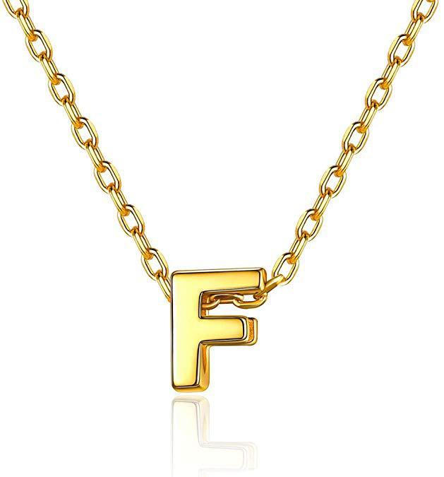 Gold 26 Letter Pendant Necklace European And American Simple