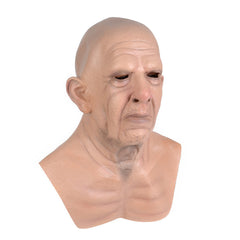 Halloween Granny Mask Latex Headgear Wig Mask