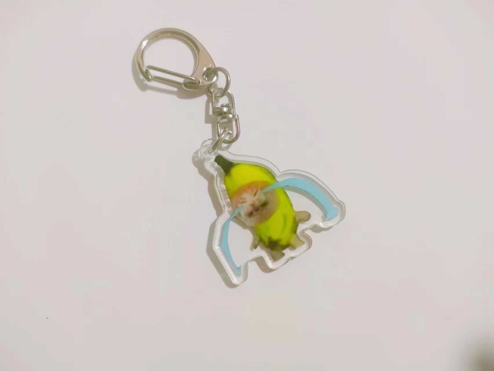 Food Cat Head Banana Cat Expression Keychain