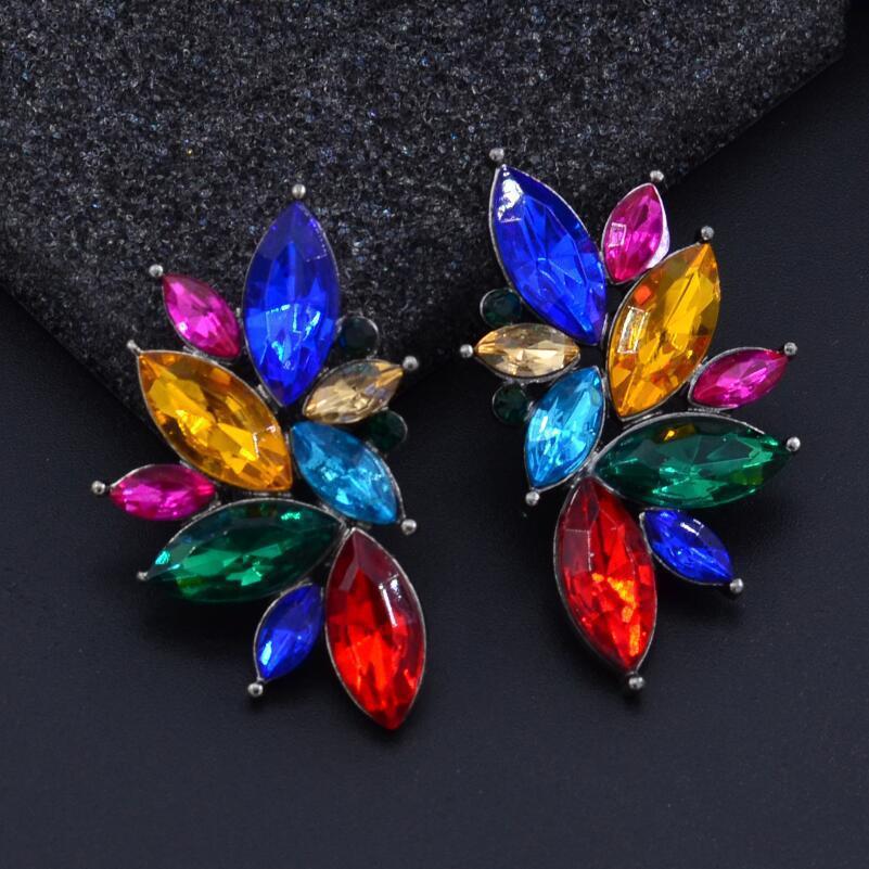 Flower Drop Exaggerated Earrings