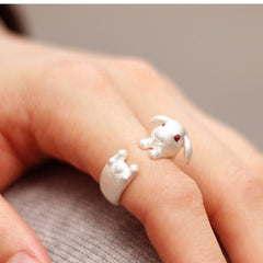 Rabbit Ear Ring Women's Oil Drop Color Ring