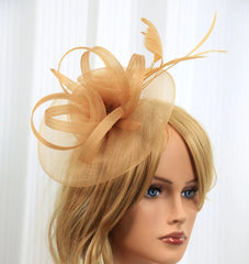 European And American Jockey Club Headdress Billycock Feather Top Hat Mesh Hat Bridal Headdress Flower Ball Party Hair Accessories