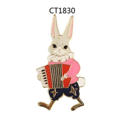 Animal Cartoon Alloy Cute Metal Animal Cat Rabbit Brooch