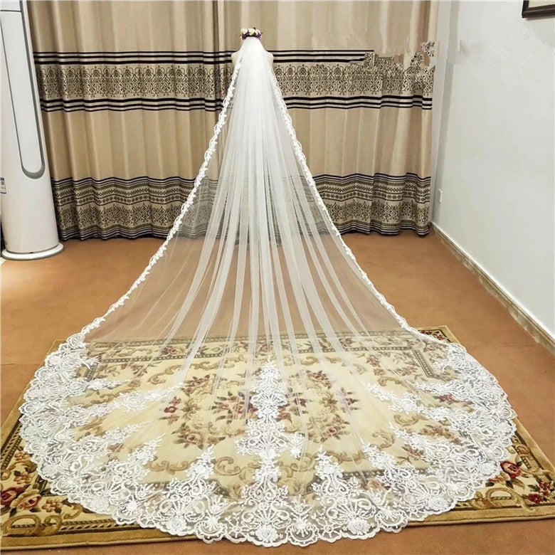 Bridal Soft Trailing European-style Veil Wedding Accessories