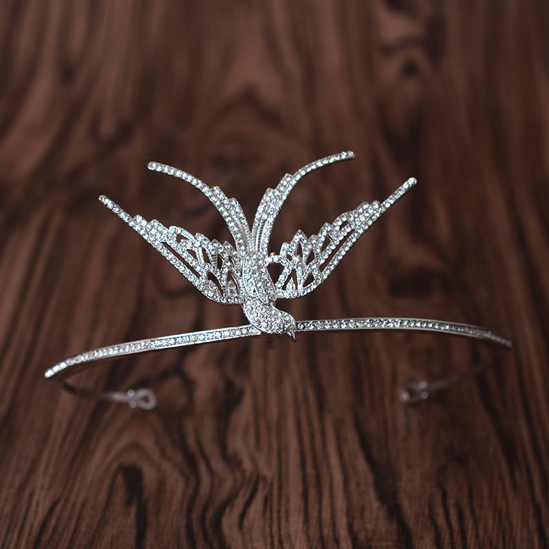 Simple Rhinestone Silver Headband Crown