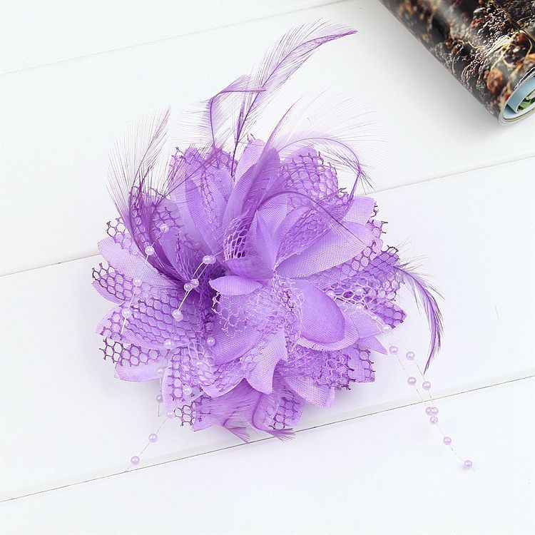 Dance Performance Hair Ring Wool Bead Line Fabric Handed Flower Bridal Headdress