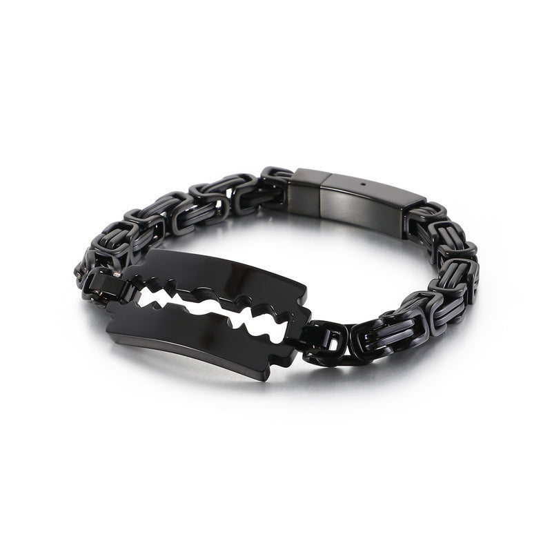 Men's Stainless Steel Monarch Bracelet Curved Brand Personality