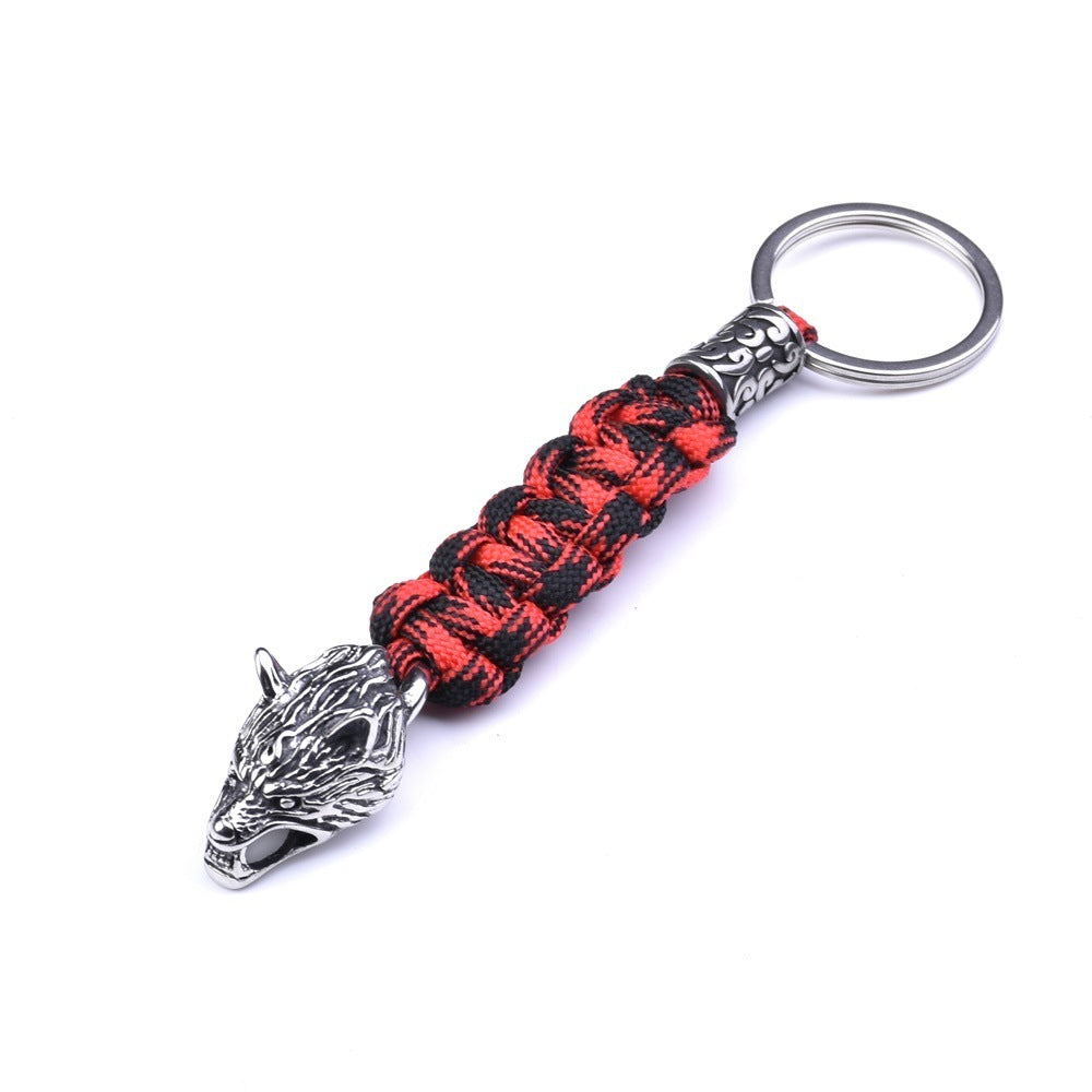 Rope Weaving Stainless Steel Key Ring