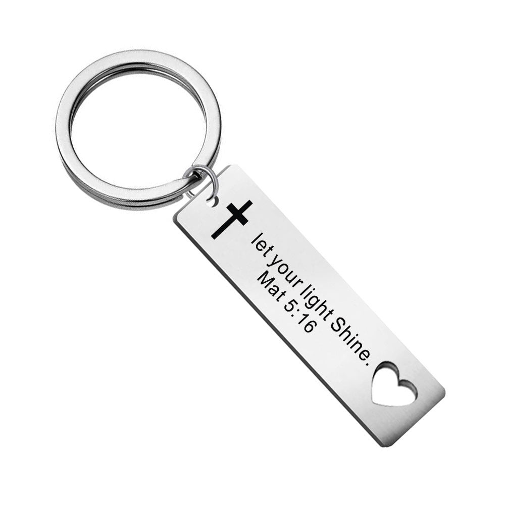 Heart Shaped Stainless Steel Keychain Medicine