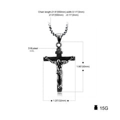 Fashion Jewelry Cross New Cool Titanium Steel Necklace