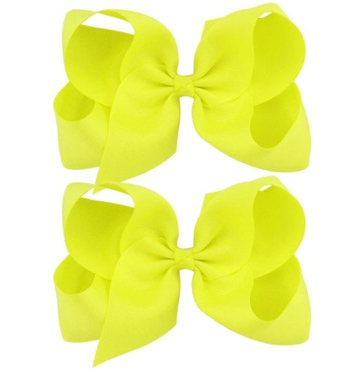 6 Inch Bow Hairpin for Children - 30 Colors, European Style