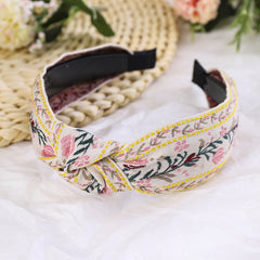 Headband Ethnic Style Embroidered Flower Headband Ladies