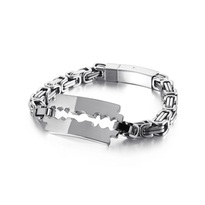 Men's Stainless Steel Monarch Bracelet Curved Brand Personality