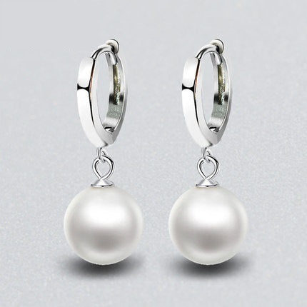 Pearl Earrings Temperament Simple And Light Luxury Female Ear Rings