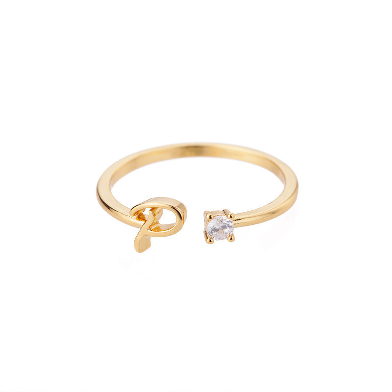 Letters Ring 26 Letters AZ Gold 18K Gold Plated Ring