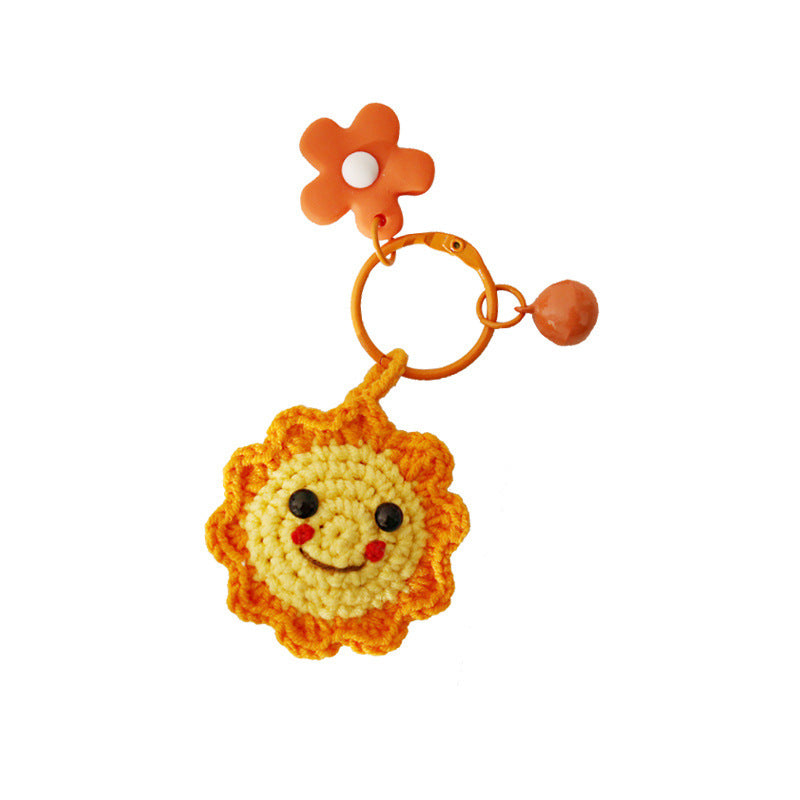 Sunflower Knitted Pendant Jewelry Cute Handmade