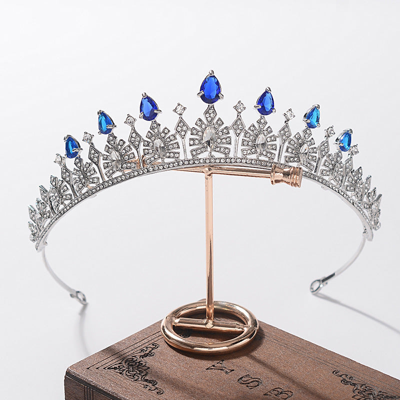 Simple Rhinestone Silver Headband Crown